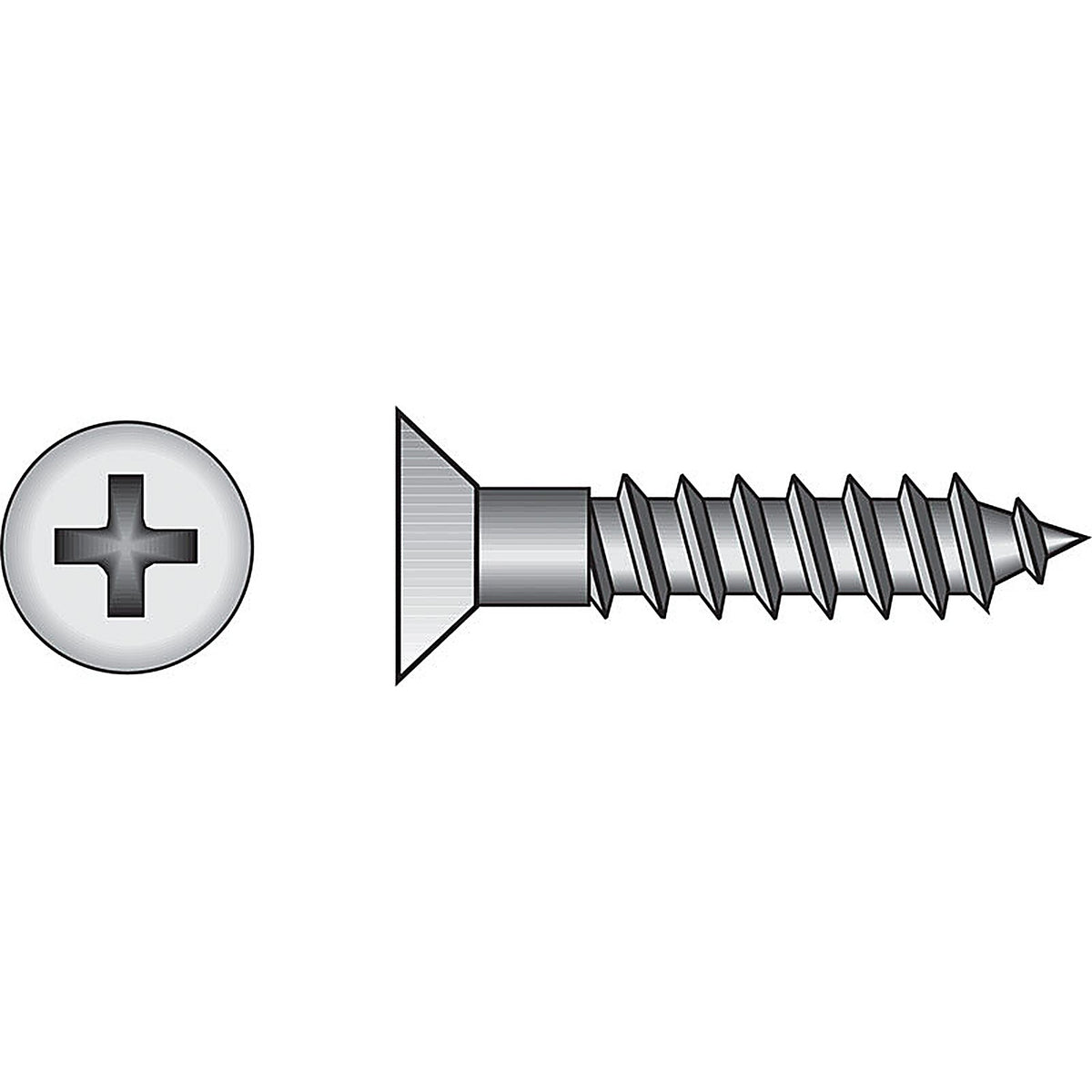 Hillman 40159 No. 12 x 2 in. L Phillips Zinc-Plated Wood Screws 100/Pack