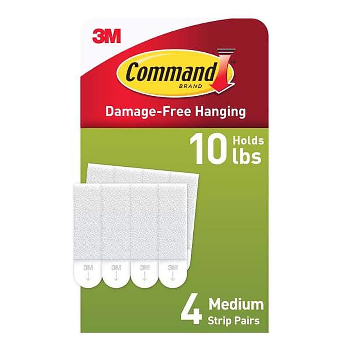 3M 17201-4PK White Picture Hanging Strips 12 lb. 8/Pack Foam