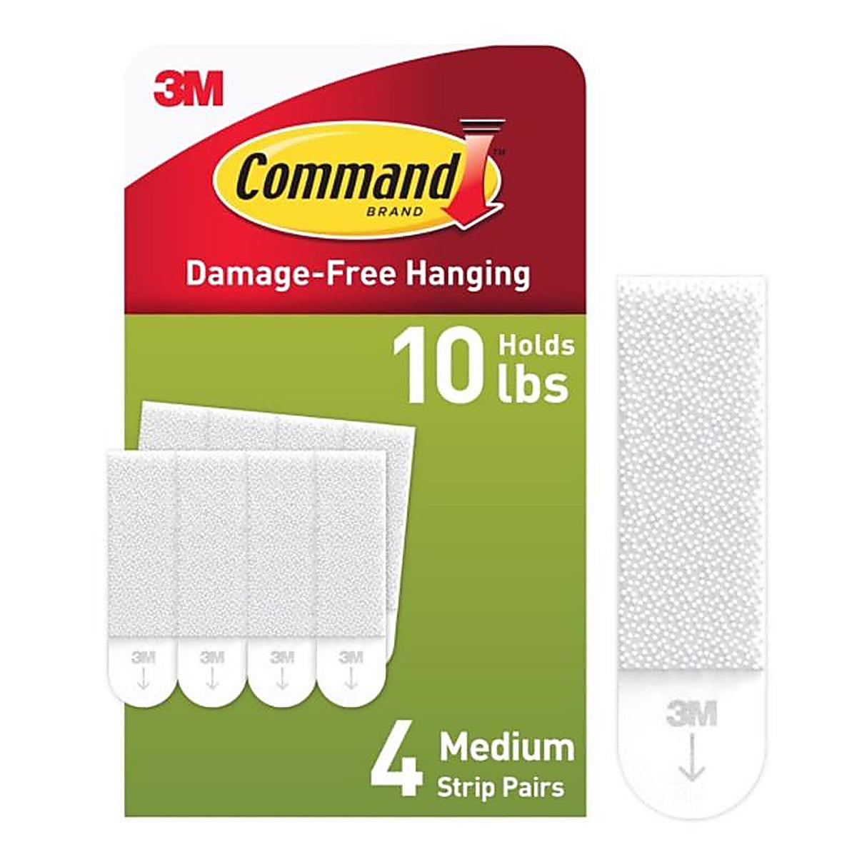 3M 17201-4PK White Picture Hanging Strips 12 lb. 8/Pack Foam