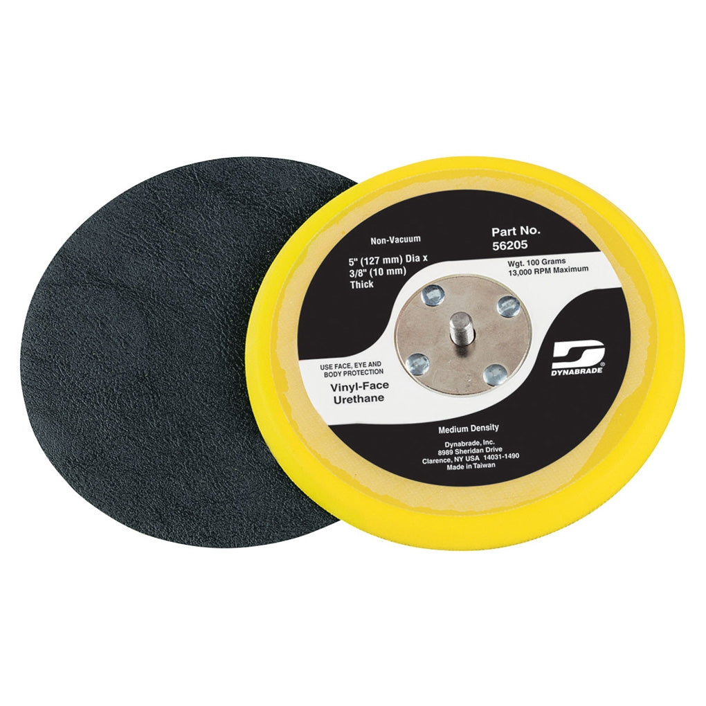 DYNABRADE 56205 5in. Dia. Non-Vacuum Disc Pad, Vinyl-Face