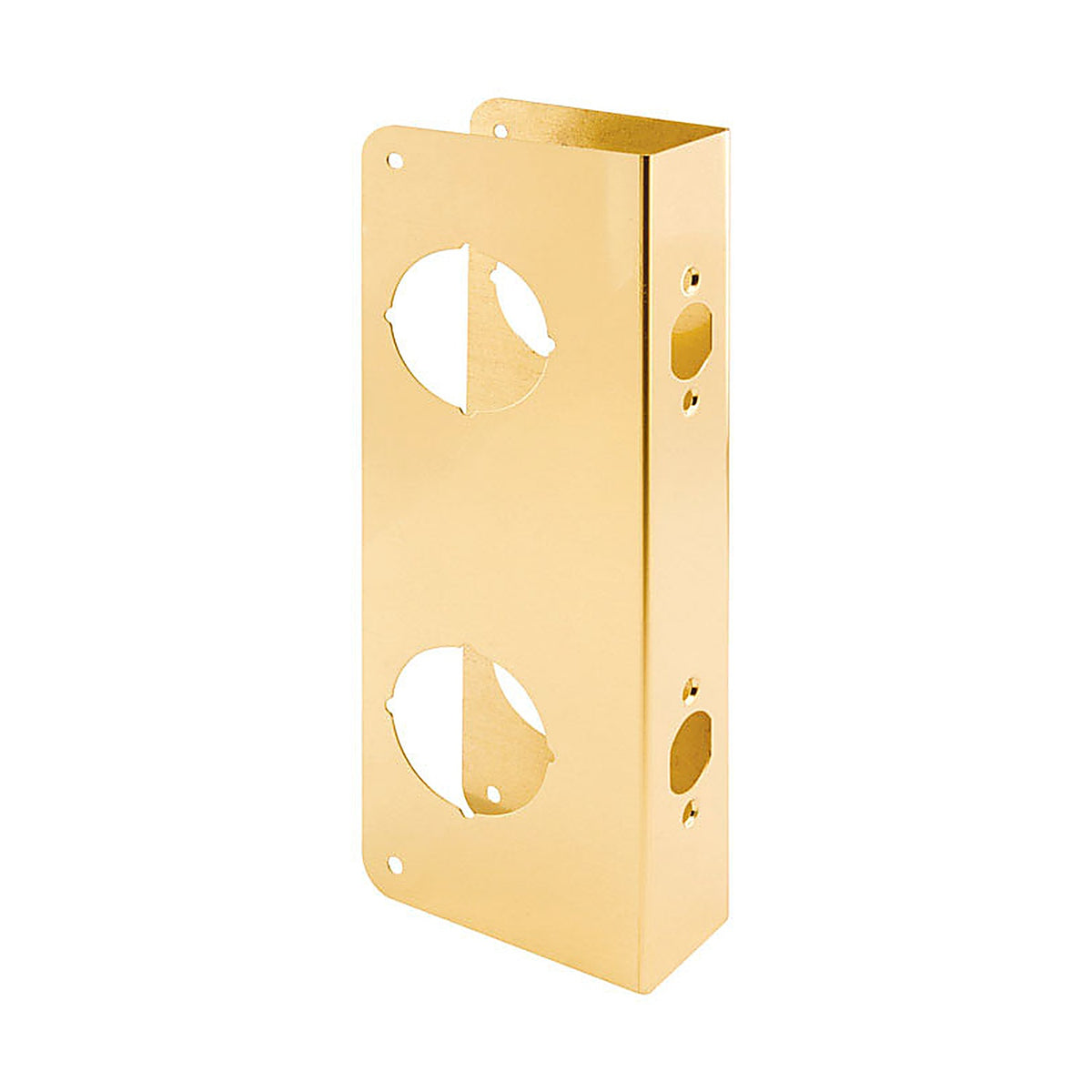 Prime-Line U9537 12.72 in. H x 2-1/8 in. L Brass-Plated Brass Recessed Door Reinforcer