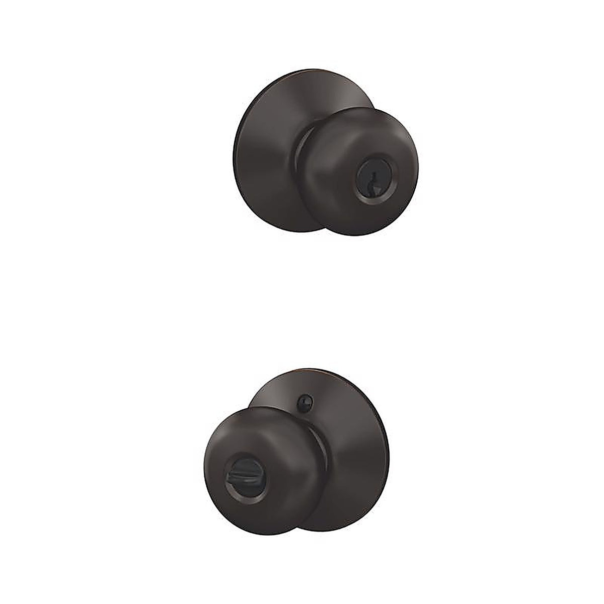 Schlage F51VPLY716 Plymouth Aged Bronze Entry Lockset ANSI Grade 2 1-3/4 in.