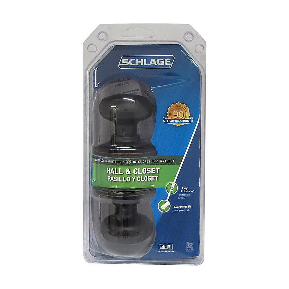 Schlage F10VPLY716 Plymouth Aged Bronze Passage Lockset ANSI Grade 2 1-3/4 in.