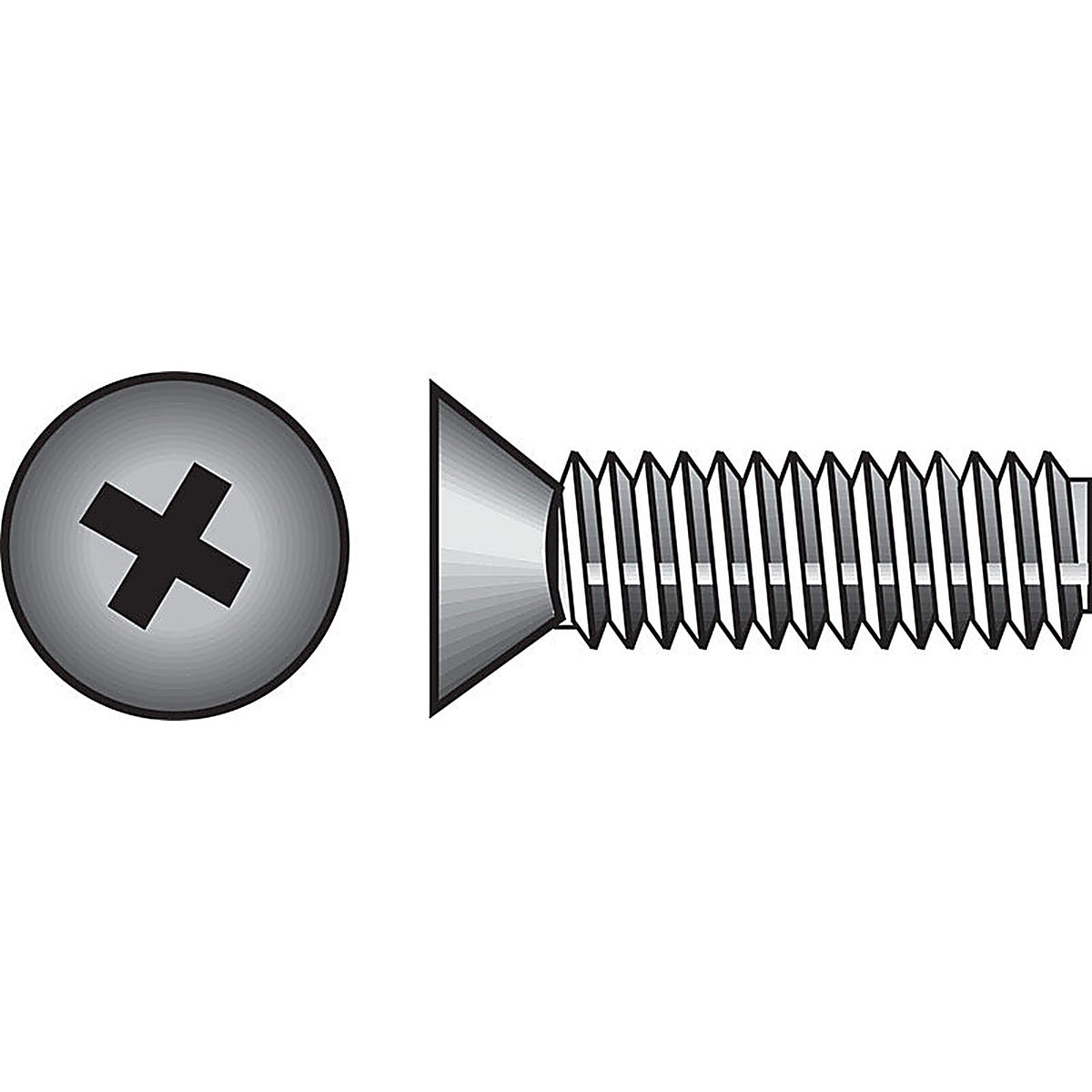 Hillman 101042 No. 6-32 x 2 in. L Phillips Flat Head Zinc-Plated Steel Machine Screws 100/Pack