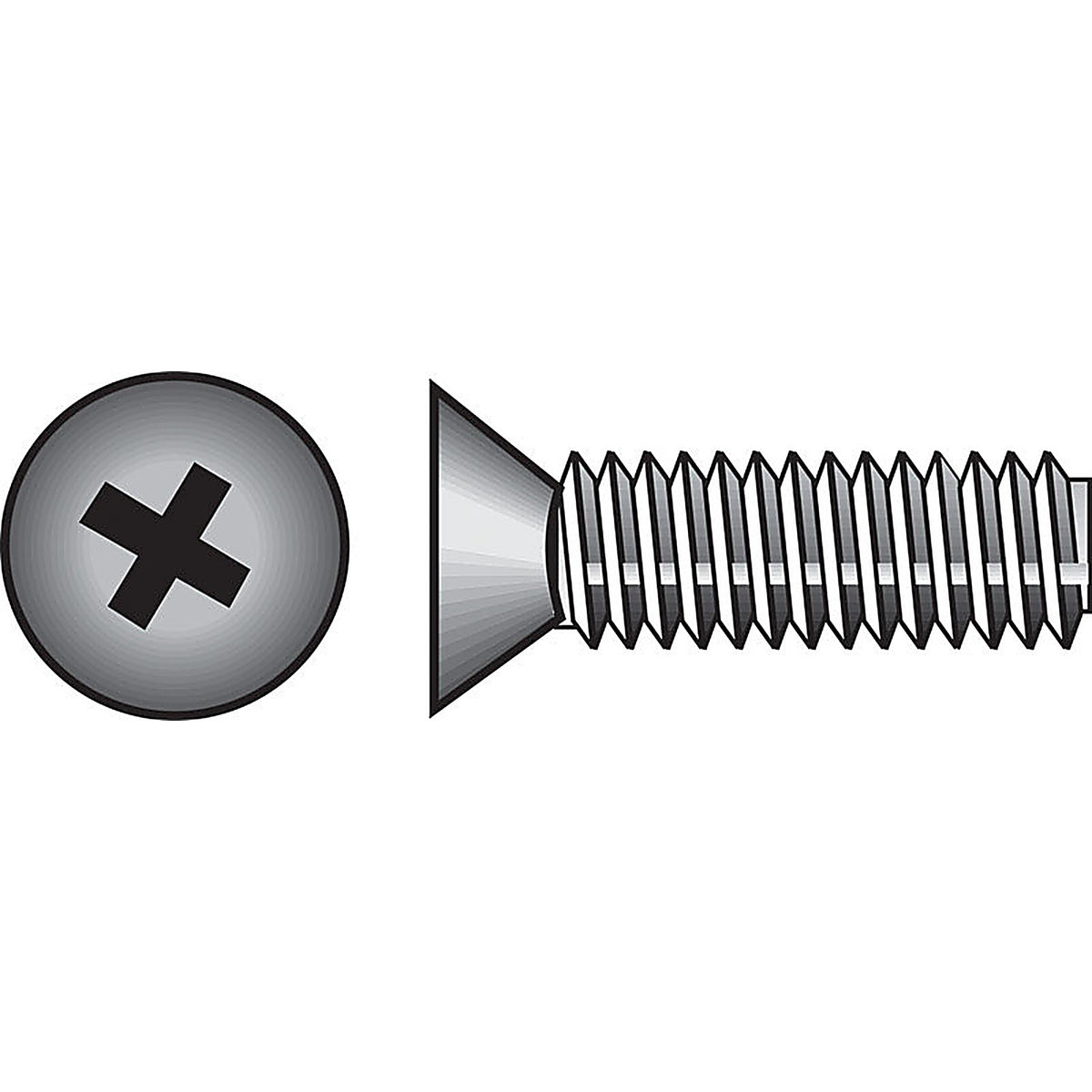 Hillman 101053 No. 8-32 x 1/2 in. L Phillips Flat Head Zinc-Plated Steel Machine Screws 100/Pack
