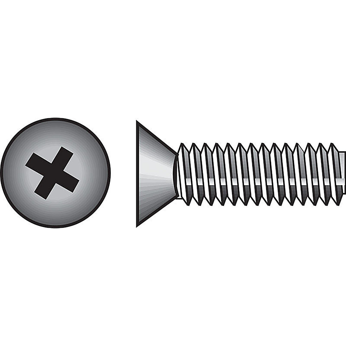 Hillman 101062 No. 8-32 x 2 in. L Phillips Flat Head Zinc-Plated Steel Machine Screws 100/Pack