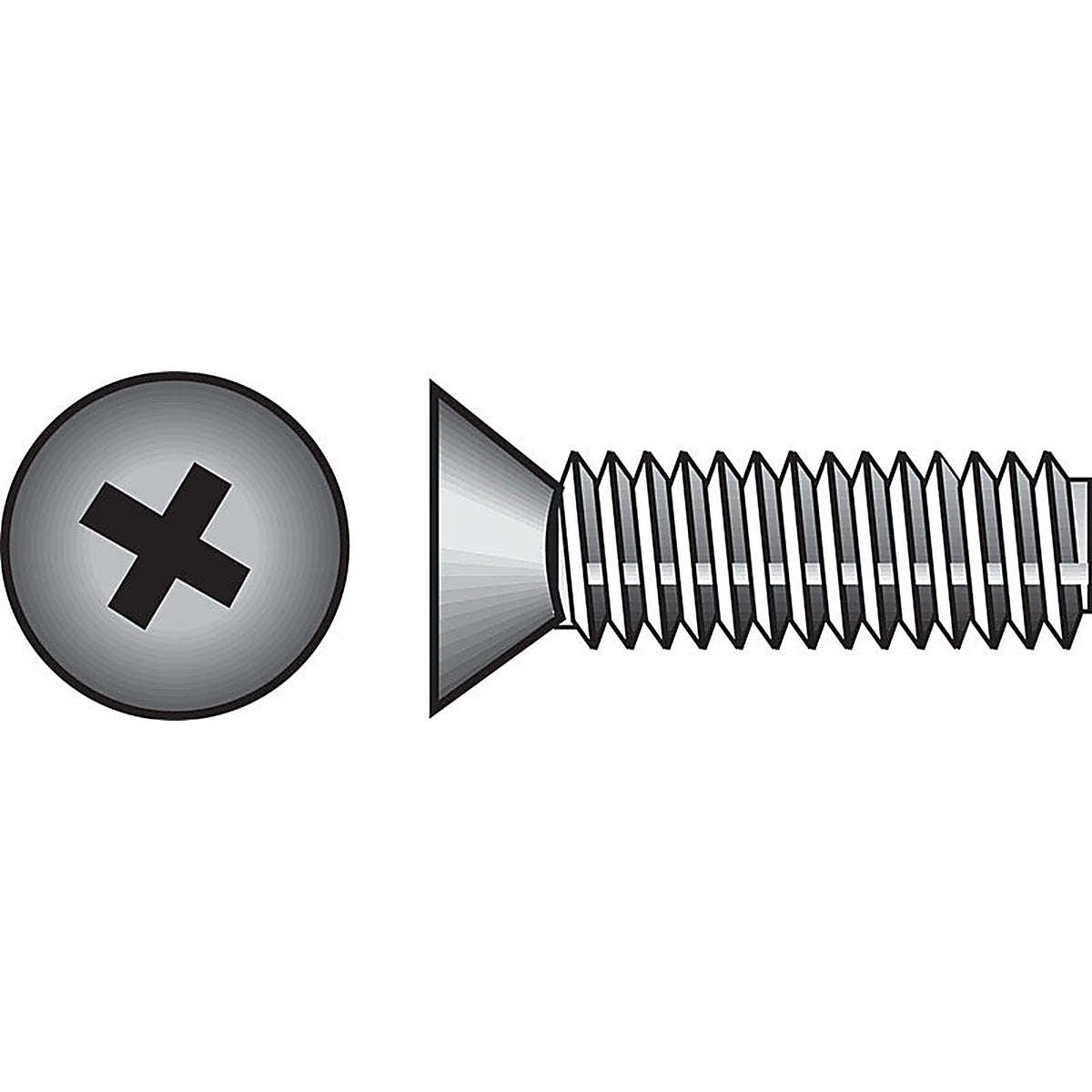 Hillman 101077 No. 10-24 x 3/4 in. L Phillips Flat Head Zinc-Plated Steel Machine Screws 100/Pack