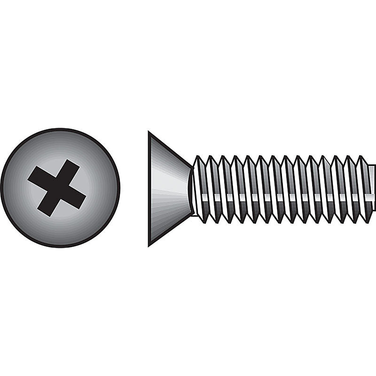 Hillman 101079 No. 10-24 x 1 in. L Phillips Flat Head Zinc-Plated Steel Machine Screws 100/Pack
