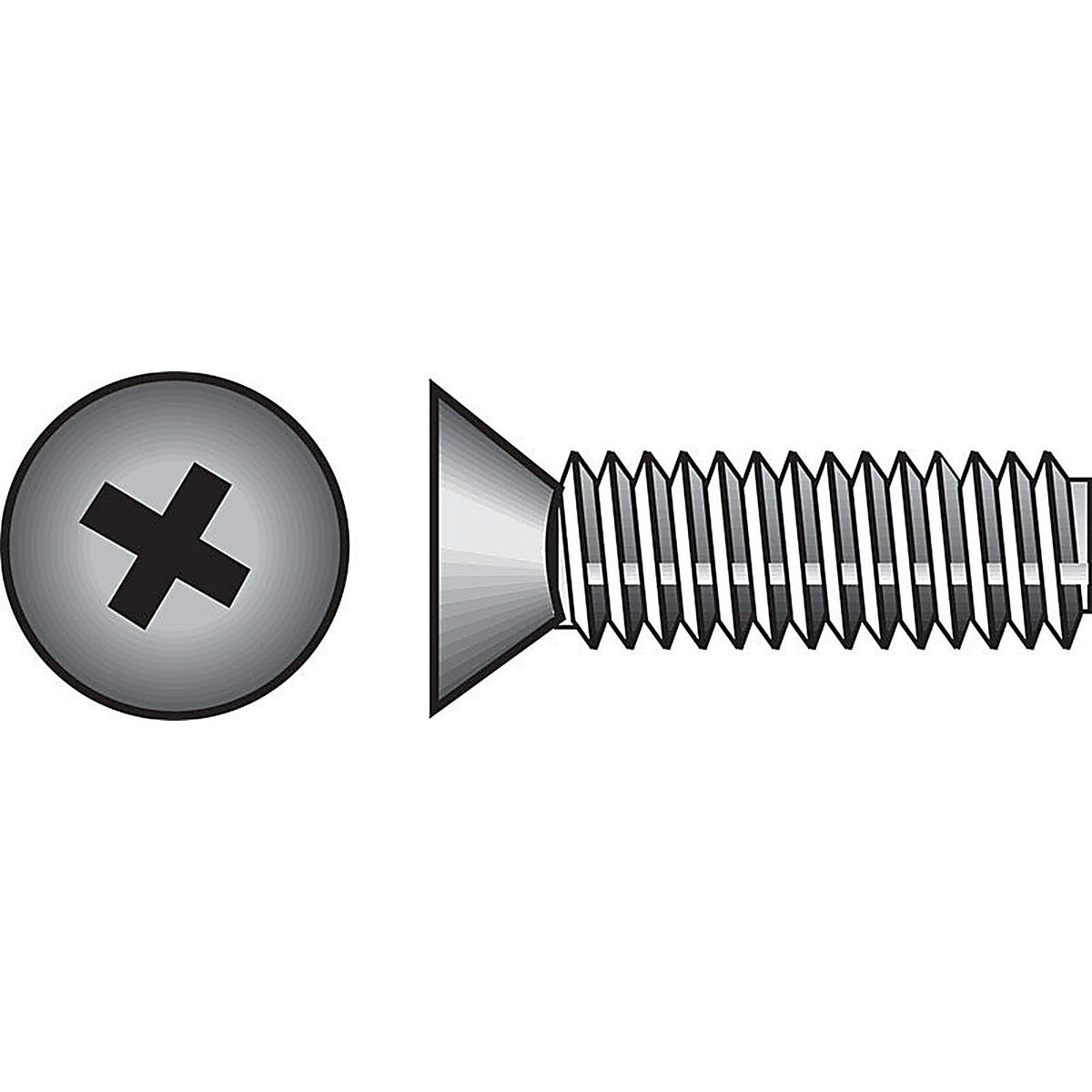 Hillman 101080 No. 10-24 x 1-1/4 in. L Phillips Flat Head Zinc-Plated Steel Machine Screws 100/Pack