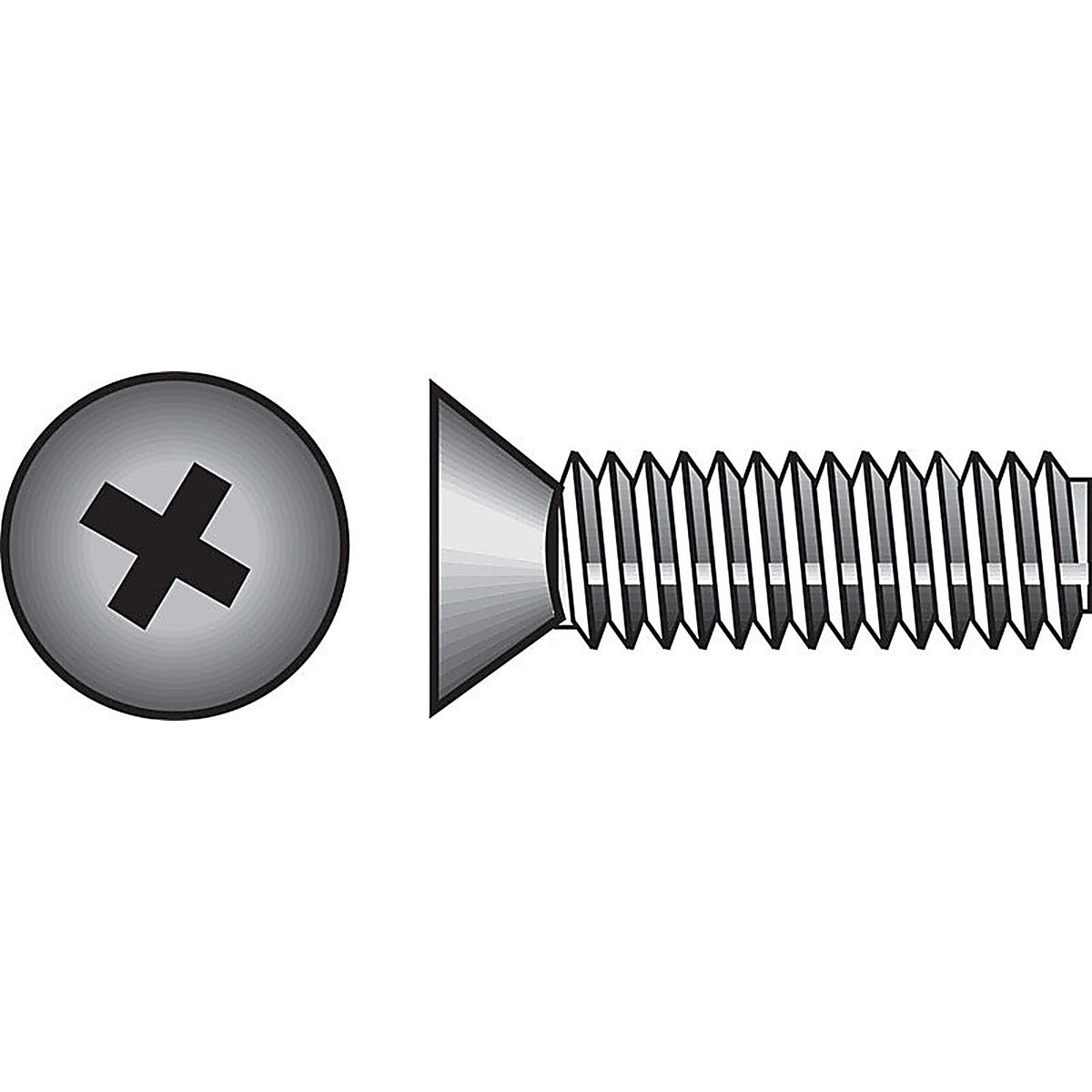 Hillman 101134 No. 1/4-20 x 1/2 in. L Phillips Flat Head Zinc-Plated Steel Machine Screws 100/Pack