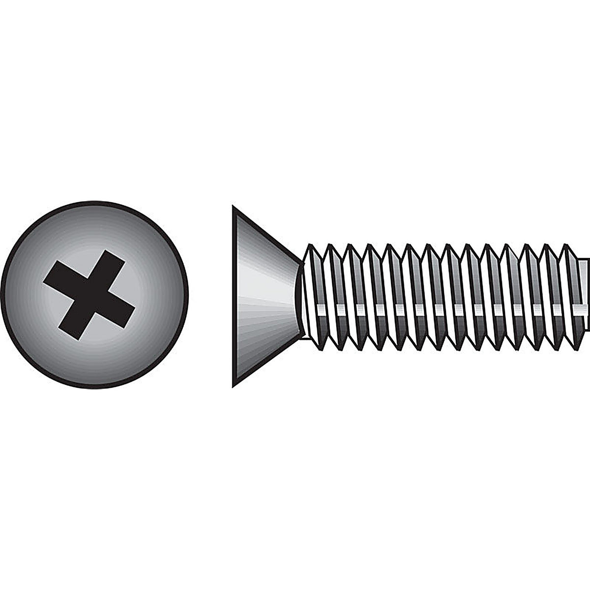 Hillman 101137 No. 1/4-20 x 3/4 in. L Phillips Flat Head Zinc-Plated Steel Machine Screws 100/Pack