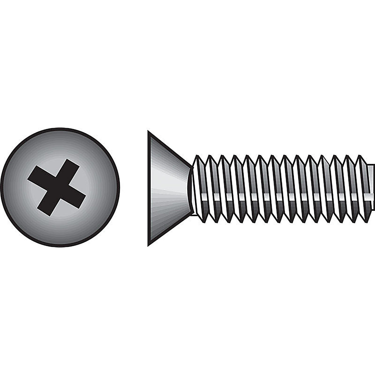 Hillman 101139 No. 1/4-20 x 1 in. L Phillips Flat Head Zinc-Plated Steel Machine Screws 100/Pack