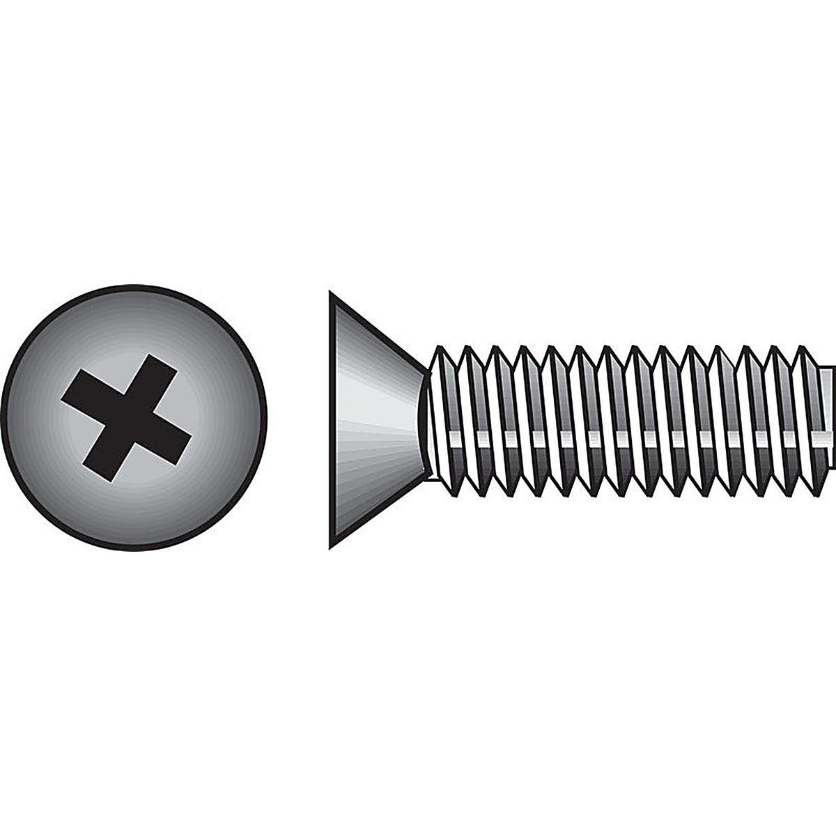Hillman 101141 No. 1/4-20 x 1-1/2 in. L Phillips Flat Head Zinc-Plated Steel Machine Screws 100/Pack