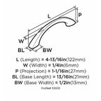Amerock - BP53003G10 - Contemporary Arch Cabinet Pull 3-3/4 In. Satin Nickel Silver 1 Pack