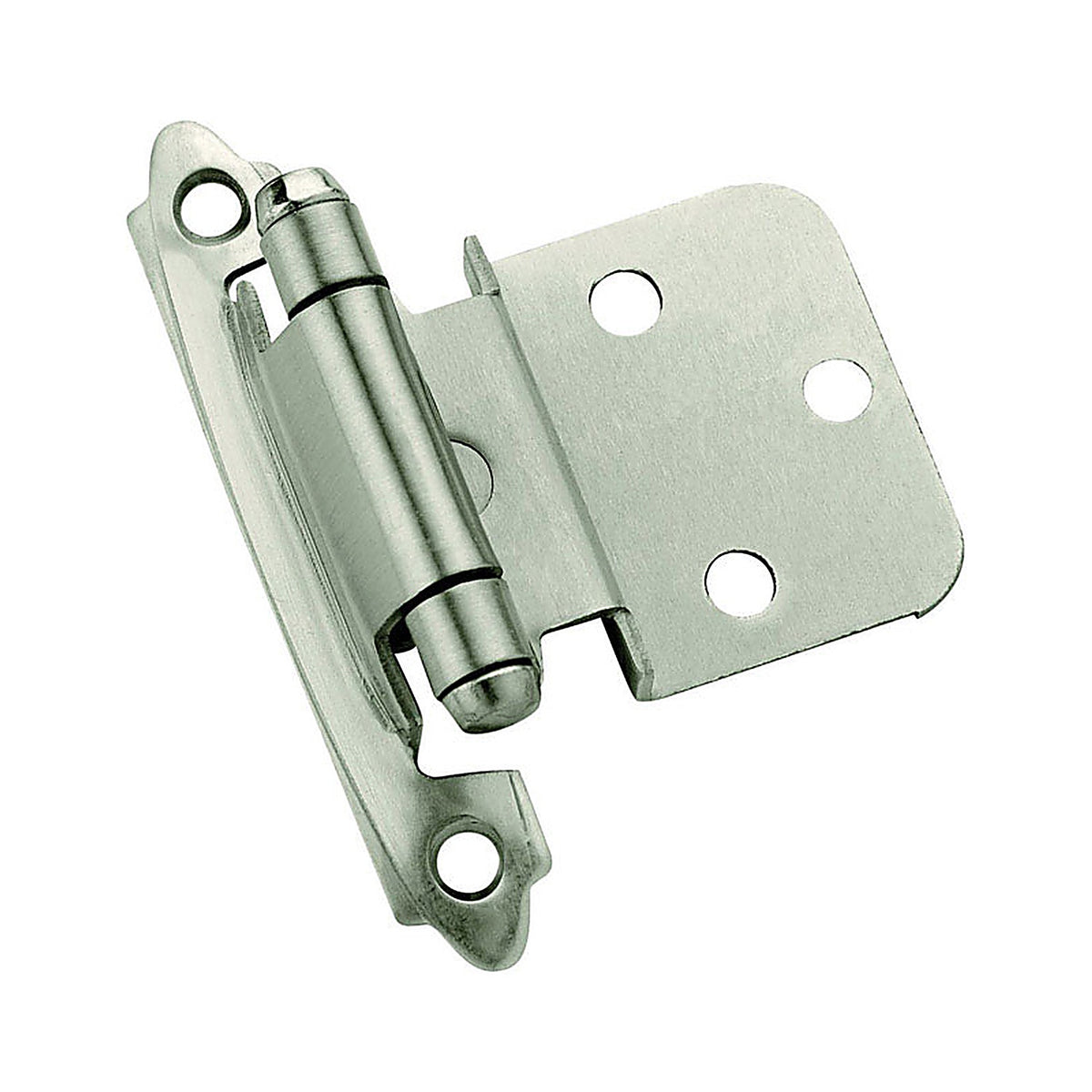 Amerock - 1887611 - 2 In. W X 2-3/4 In. L Satin Nickel Silver Steel Self-Closing Hinge 10 Pack