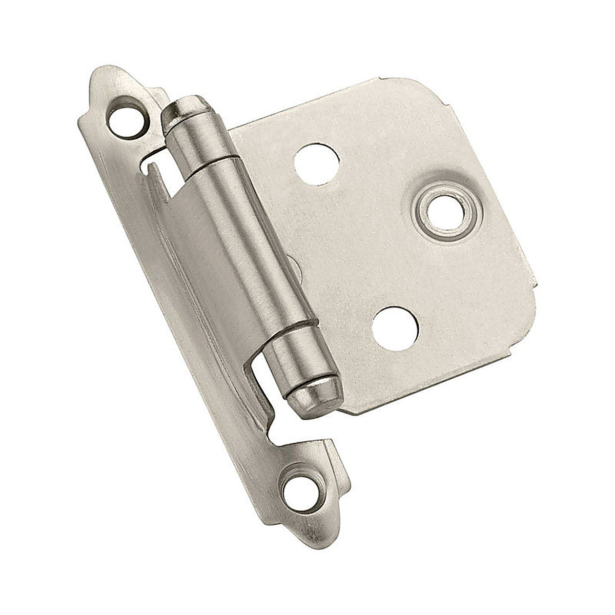 Amerock - 1887612 - 1-13/16 In. W X 2-3/4 In. L Satin Nickel Silver Steel Cabinet Hinge 10 Pack