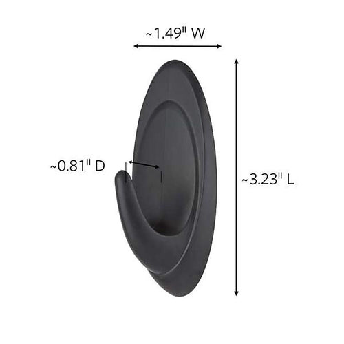 3M 17086S-AWES Medium Plastic Terrace Hooks 3-1/4 in. L 2/Pack