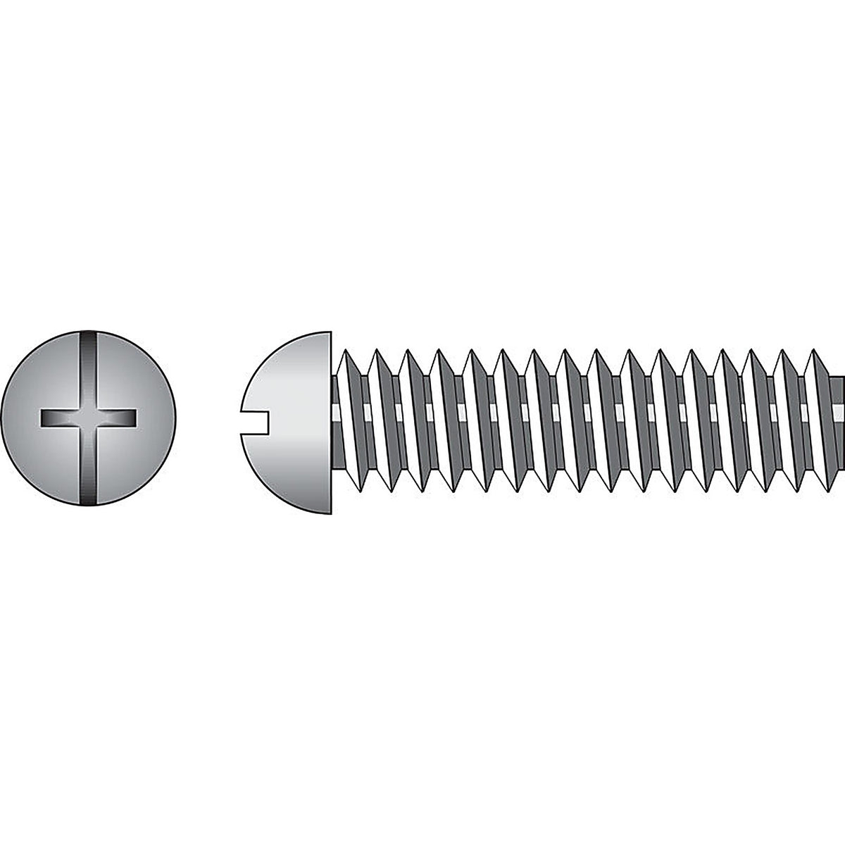Hillman 90401 No. 1/4-20 x 1-1/2 in. L Combination Round Head Zinc-Plated Steel Machine Screws 100/Pack