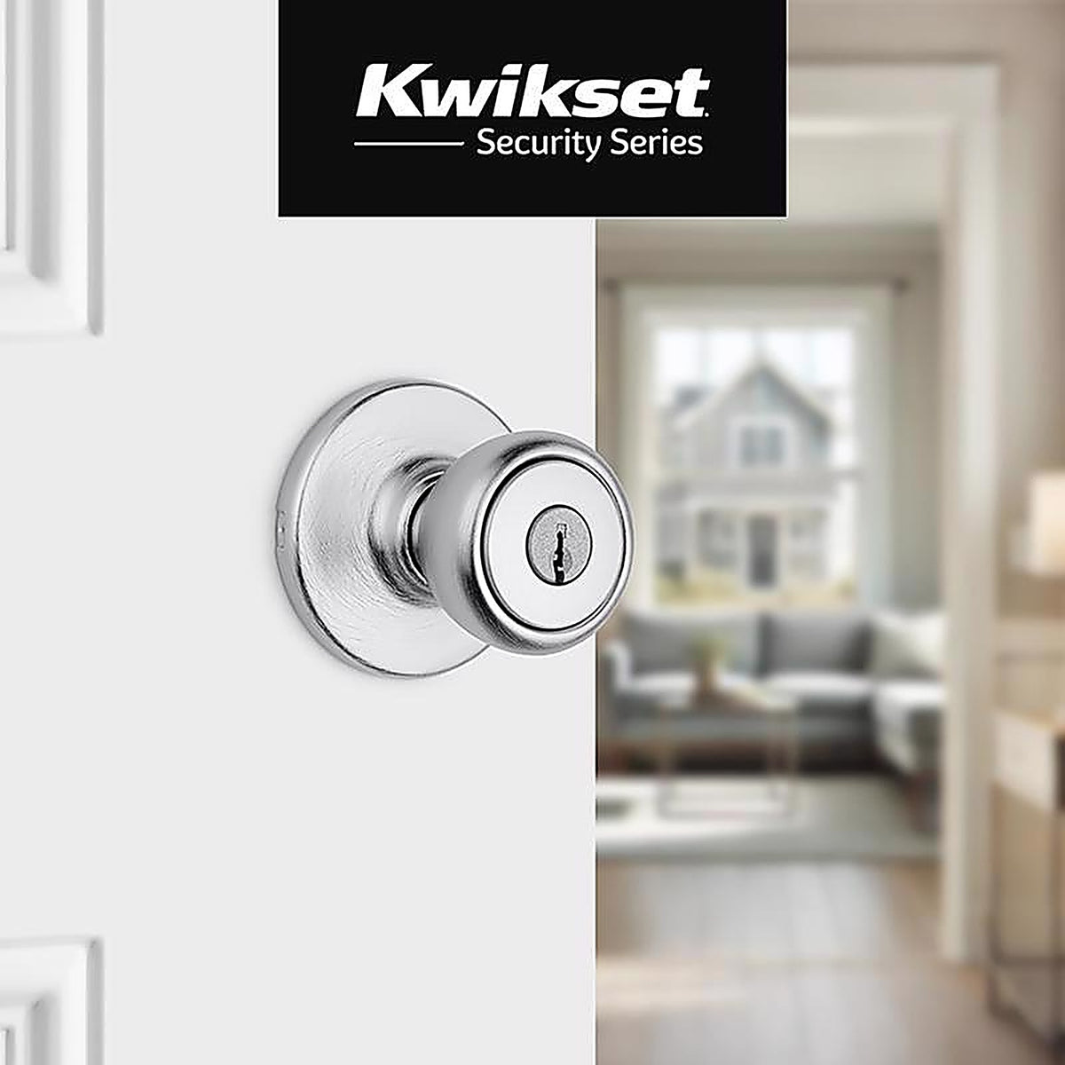 Kwikset - 94002-870 - Smartkey Tylo Smart Key Satin Chrome Entry Door Knob 1-3/4 In.