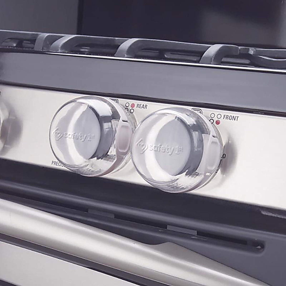 Safety 1St - 48409 - Clear Plastic Stove Knob Covers 5 Pack