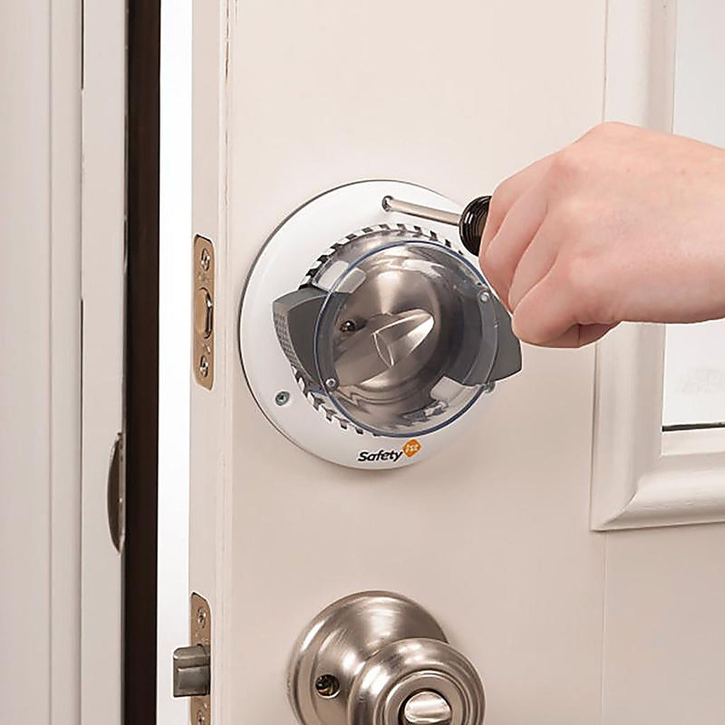 Safety 1st HS162 White Plastic Secure Mount Deadbolt Lock 1