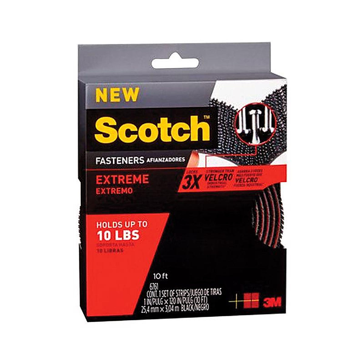 Scotch - RF6761 - Medium Foam Hook and Loop Fastener 120 In. L 1 Pack