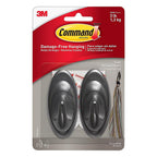 3M 17086SES Medium Plastic Terrace Hooks 3-1/4 in. L 2/Pack
