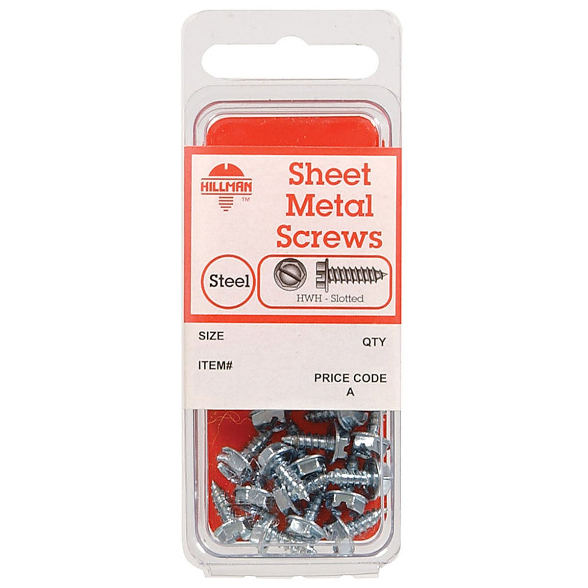 Hillman 5323 No. 10 x 1/2 in. L Slotted Hex Washer Head Zinc-Plated Steel Sheet Metal Screws 10 1/Pack