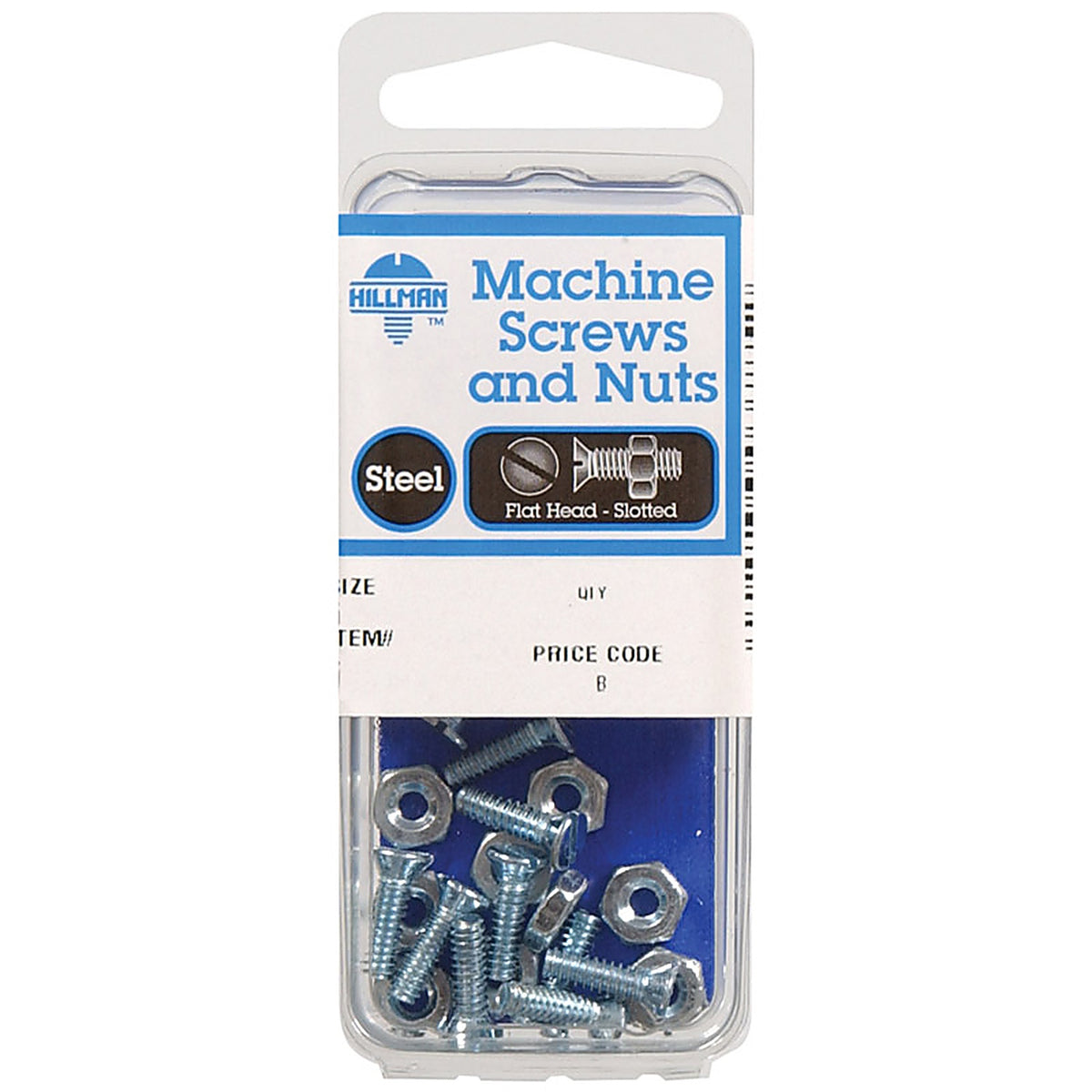 Hillman 7764 No. 6-32 x 1-1/2 in. L Slotted Flat Head Zinc-Plated Steel Machine Screws 8/Pack