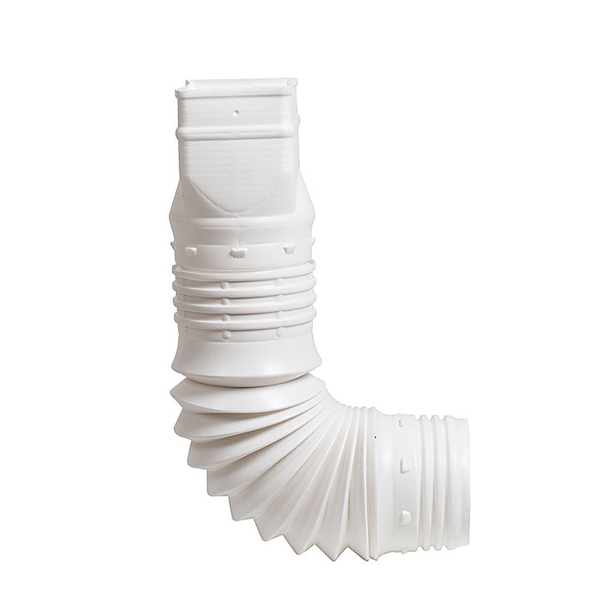 Amerimax ADP53229 Flex-A-Spout 3.75 in. H X 3.75 in. W X 16 in. L White Vinyl Flexible Downspout Extension