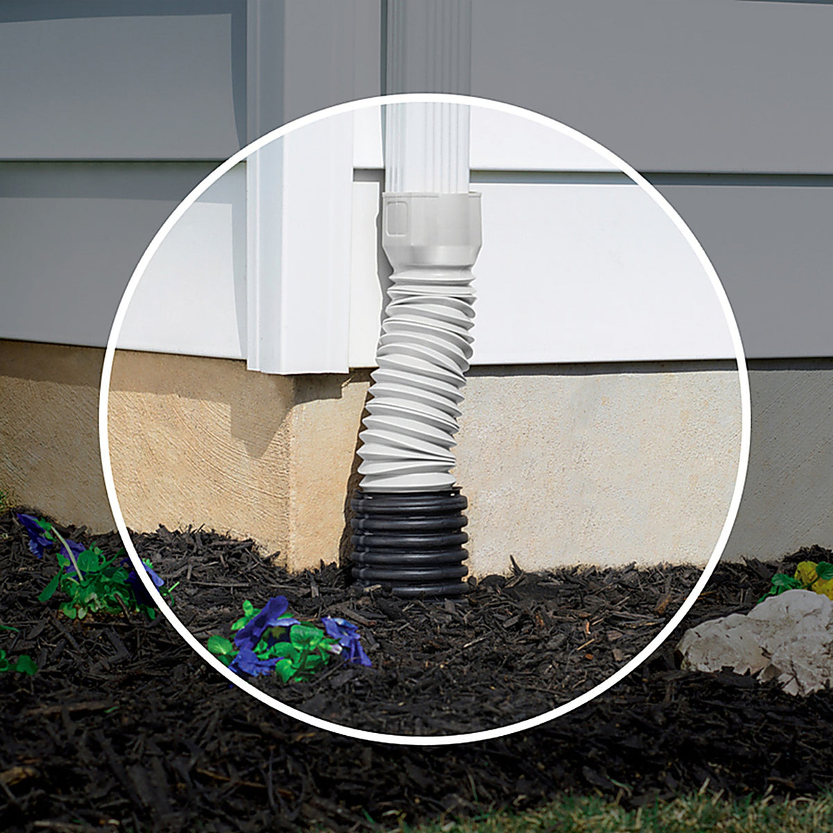 Amerimax ADP53229 Flex-A-Spout 3.75 in. H X 3.75 in. W X 16 in. L White Vinyl Flexible Downspout Extension
