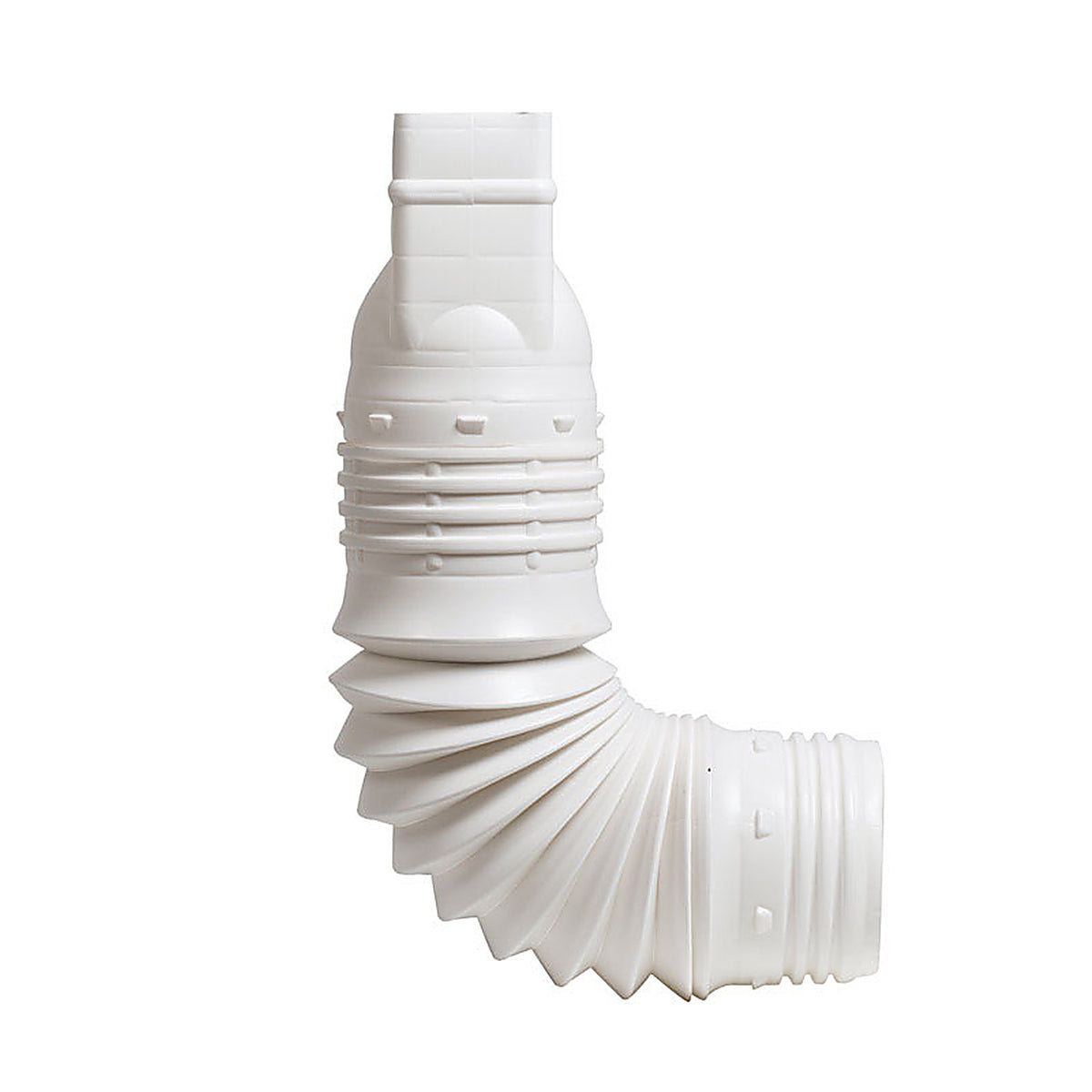 Amerimax ADP53129 Flex-A-Spout 3.75 in. H X 4 in. W X 16 in. L White Vinyl Flexible Downspout Extension
