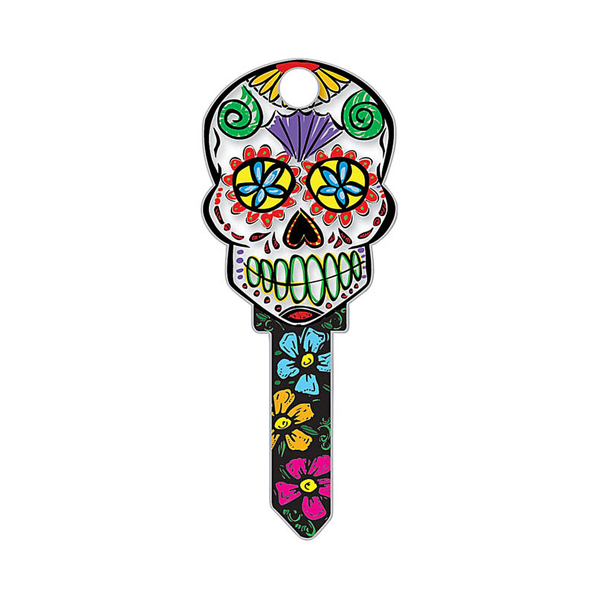 Lucky Line B136S Key Shapes Sugar Skull House Key Blank SC1 Double sided For Schlage
