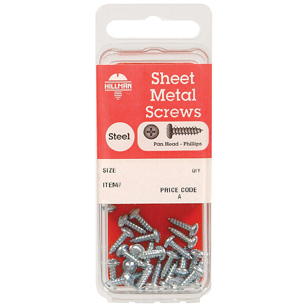 Hillman 5496 No. 12 x 1/2 in. L Phillips Pan Head Zinc-Plated Steel Sheet Metal Screws 10 1/Pack
