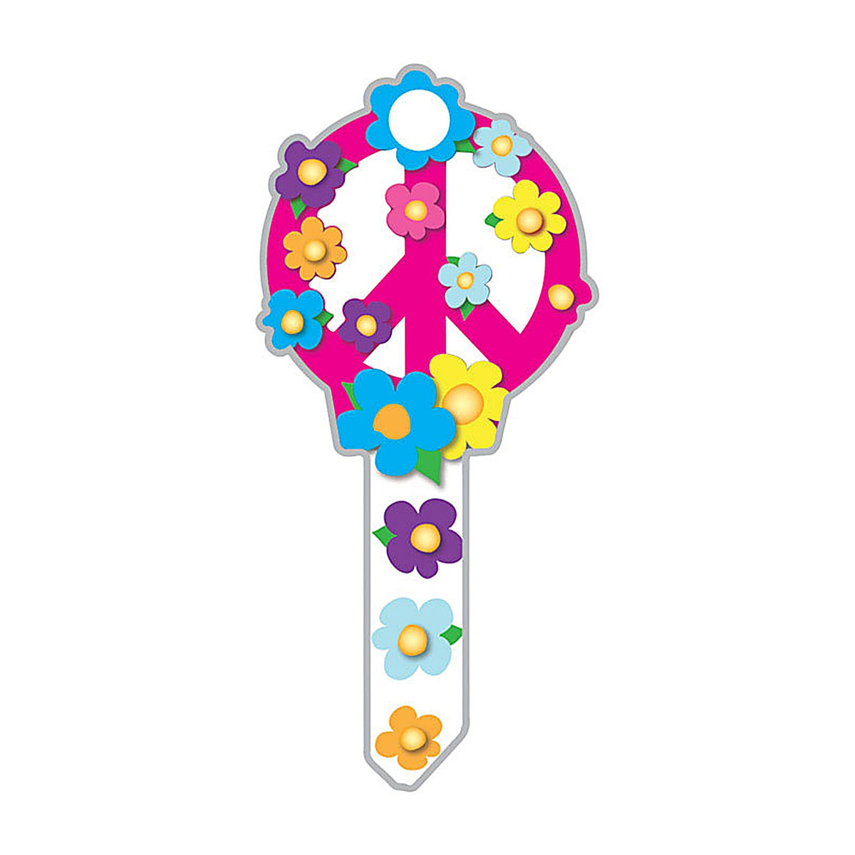 Lucky Line B104S Key Shapes Peace Sign House Key Blank SC1 Double sided For Schlage