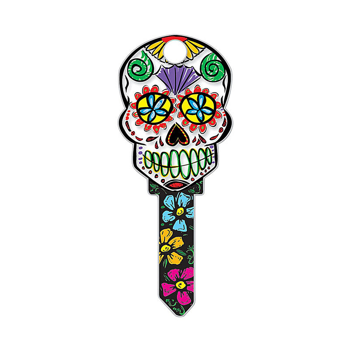 Lucky Line B136K Key Shapes Sugar Skull House Key Blank KW1/11 Double sided For Kwikset