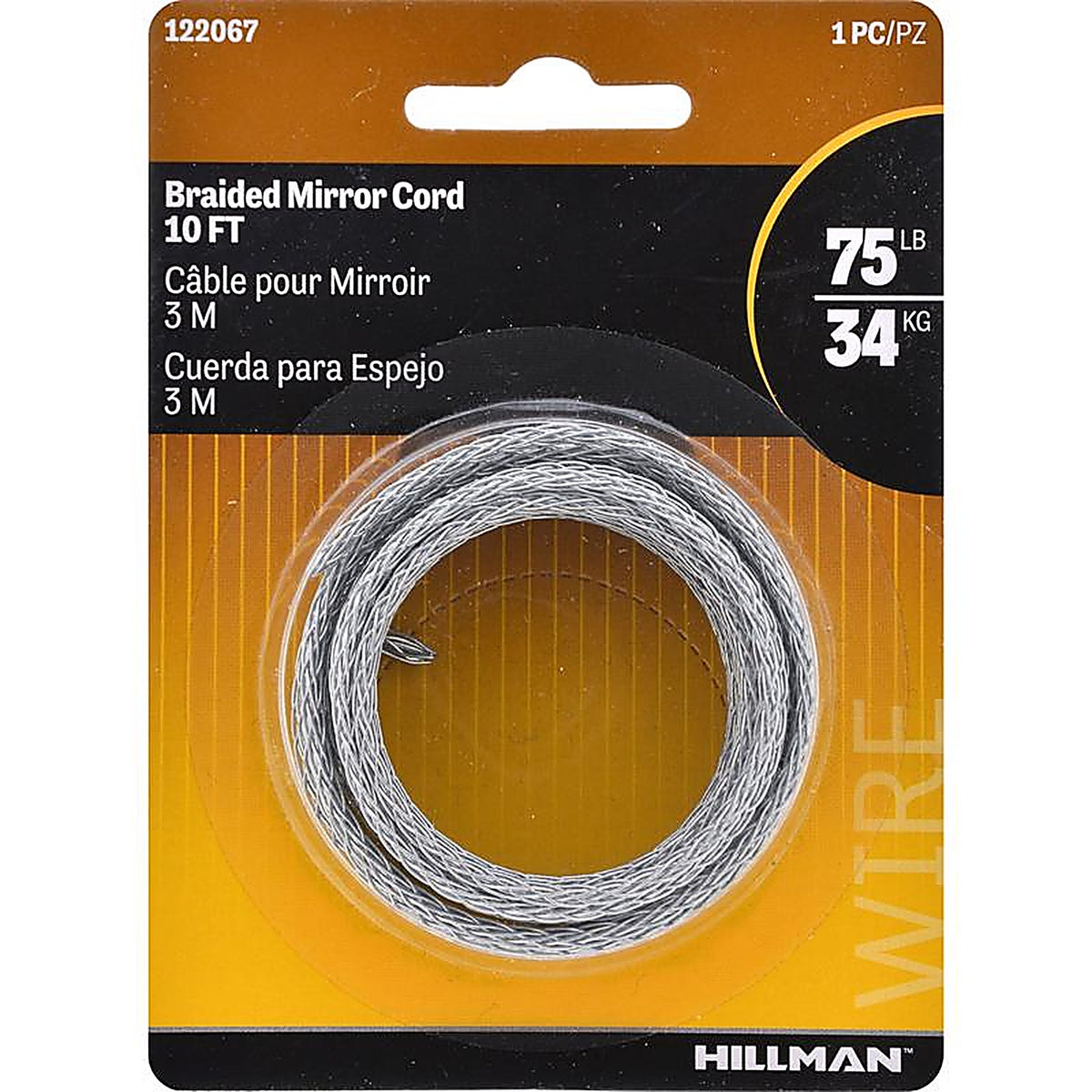 Hillman 122067 Galvanized Silver Picture Hanging Cord 75 lb. 1/Pack