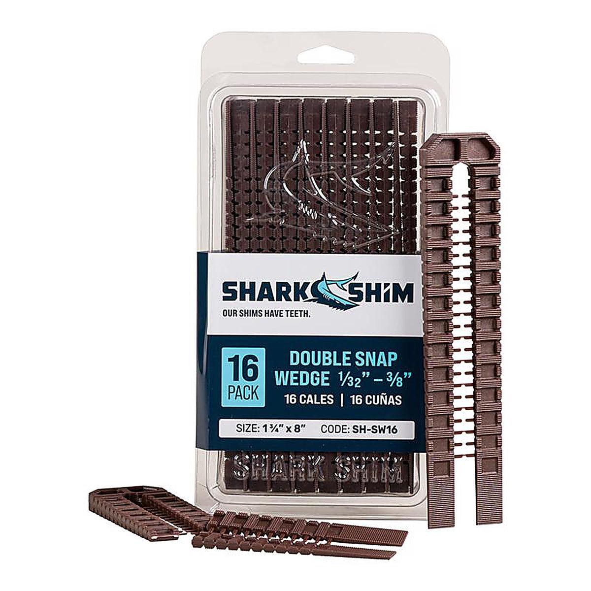 Broadfix - SW14SW-US - 1.6 In. W X 7.9 In. L Hard Plastic Double Snap Shims 14 Pack