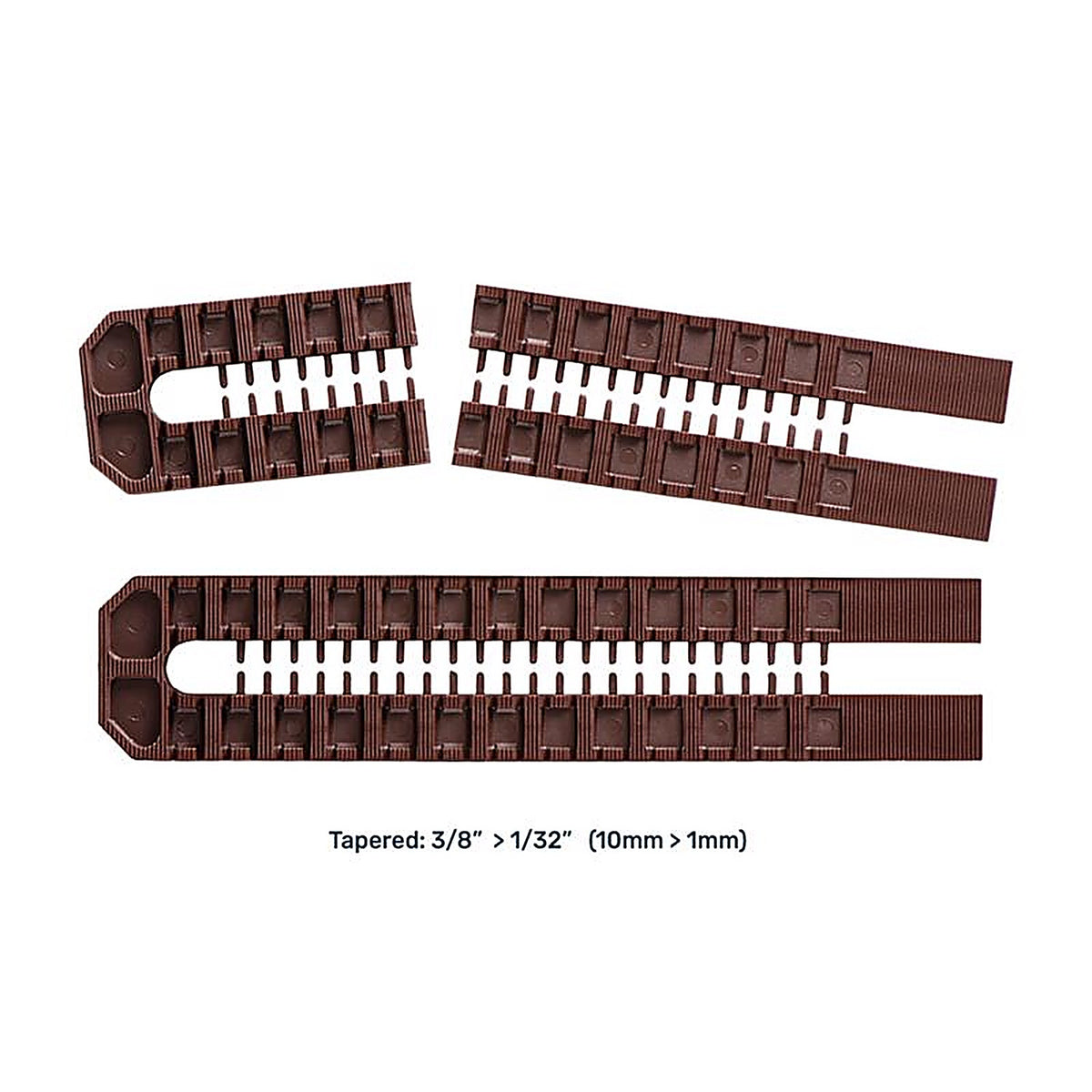 Broadfix - SW14SW-US - 1.6 In. W X 7.9 In. L Hard Plastic Double Snap Shims 14 Pack