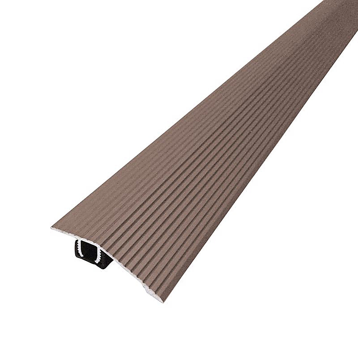 M-D 43319 Cinch 1/2 in. H x 36 L Prefinished Brown Aluminum Reducer Transition Strip