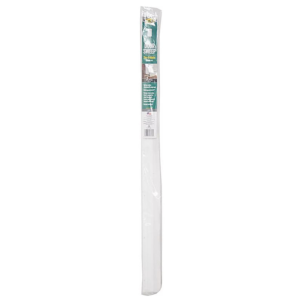 M-D 7179 White Aluminum Sweep For Doors, Garage Doors 3 ft. L x 2 in.
