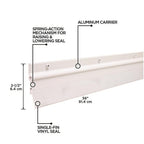 M-D 7179 White Aluminum Sweep For Doors, Garage Doors 3 ft. L x 2 in.