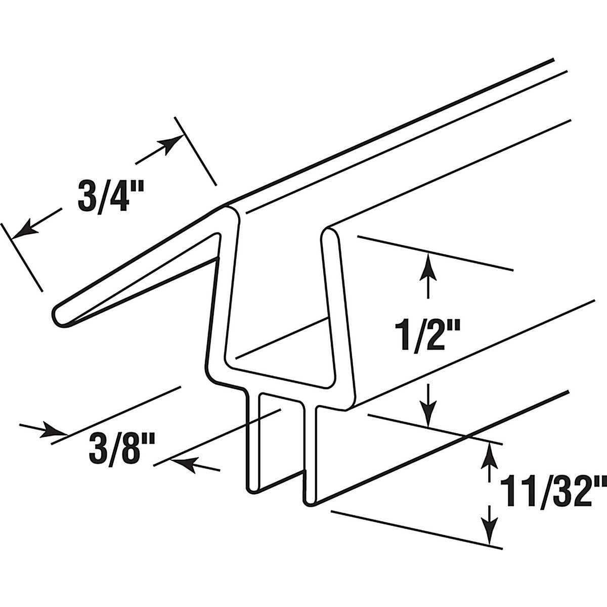 Prime-Line M6258 Clear Vinyl Door Bottoms 1/Pack