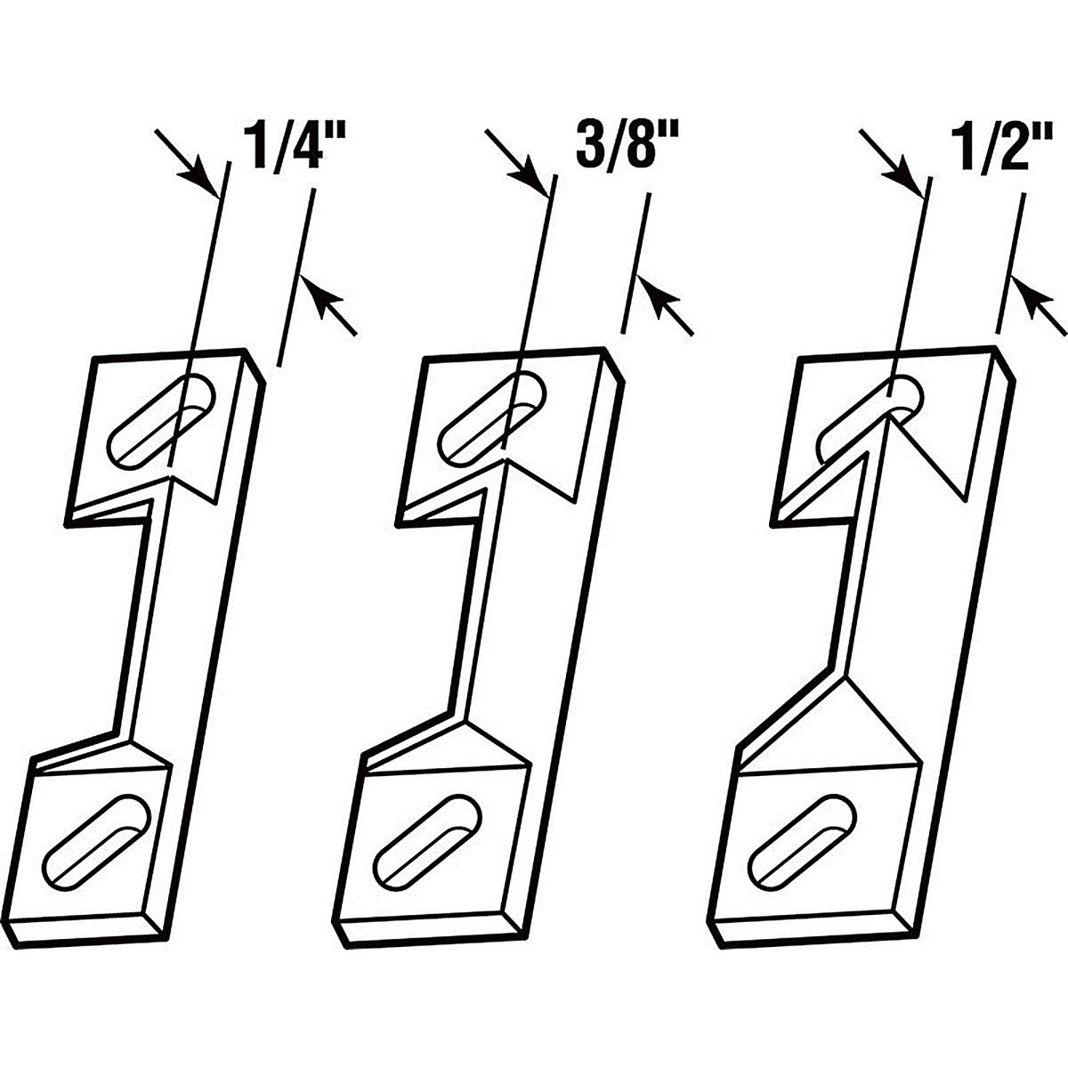 Prime-Line - K 5148 - Silver Zinc Die-Cast Door Strike 3 Piece
