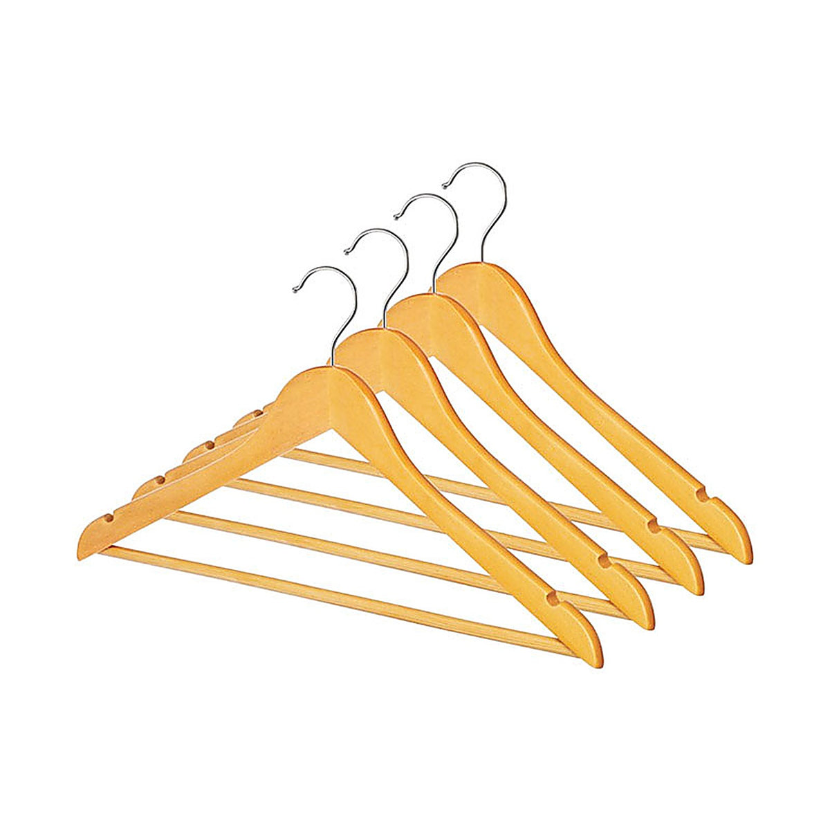 Whitmor - 6026-715-4 - 9-5/16 In. H X 1/2 In. W X 17-1/2 In. L Wood Brown Suit Hanger 1 Pack