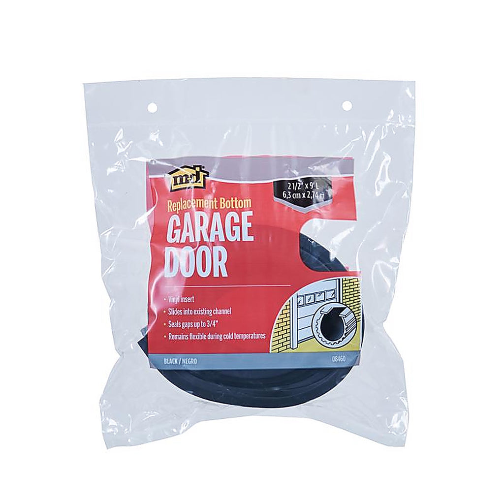 M-D 8460 Black Vinyl Replacement Bottom For Garage Doors, Garage Doors 9 ft. L x 1/16 in.
