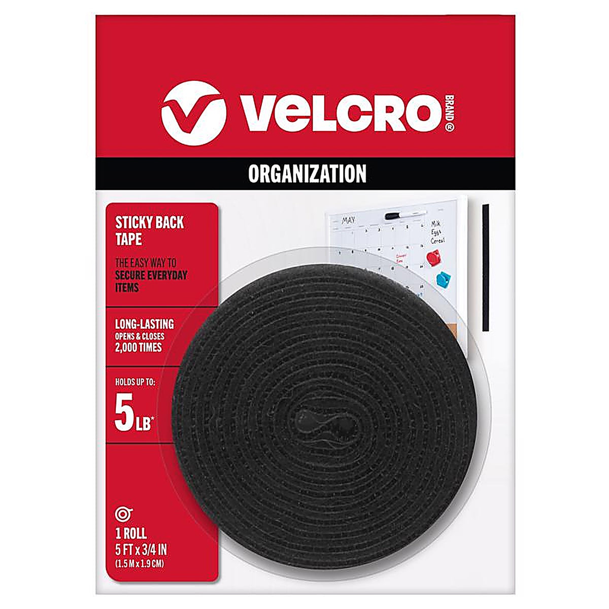 Velcro 90086 Hook and Loop Fastener 60 in. L 1/Pack