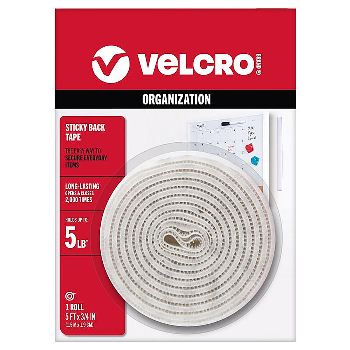 Velcro 90087 Hook and Loop Fastener 60 in. L 1/Pack