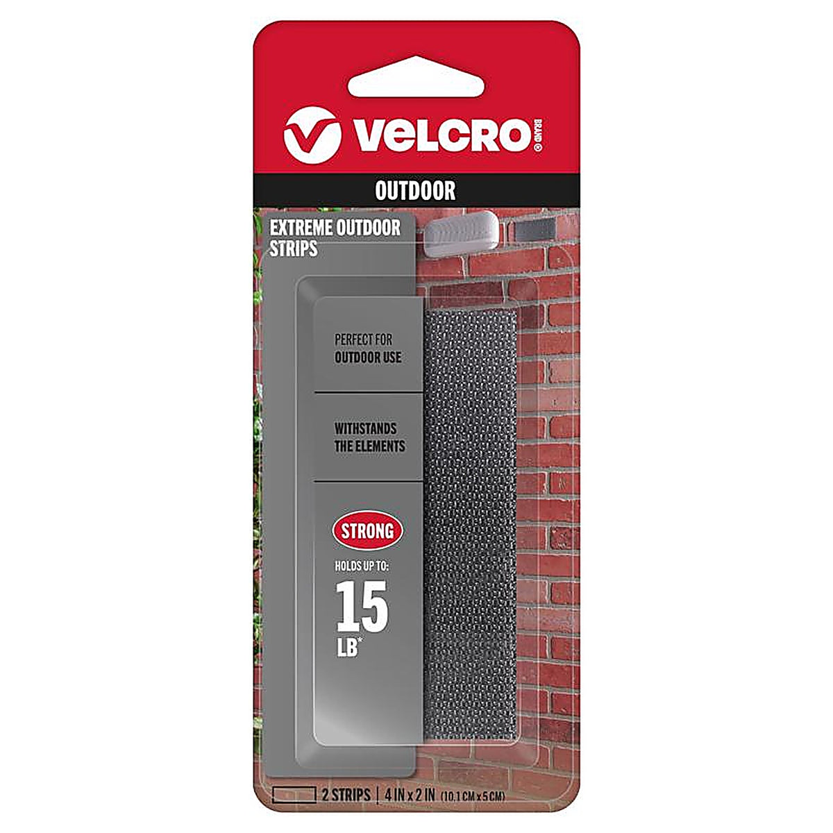 Velcro 91373 Industrial Strength Extreme Hook and Loop Fastener 4 in. L 2/Pack