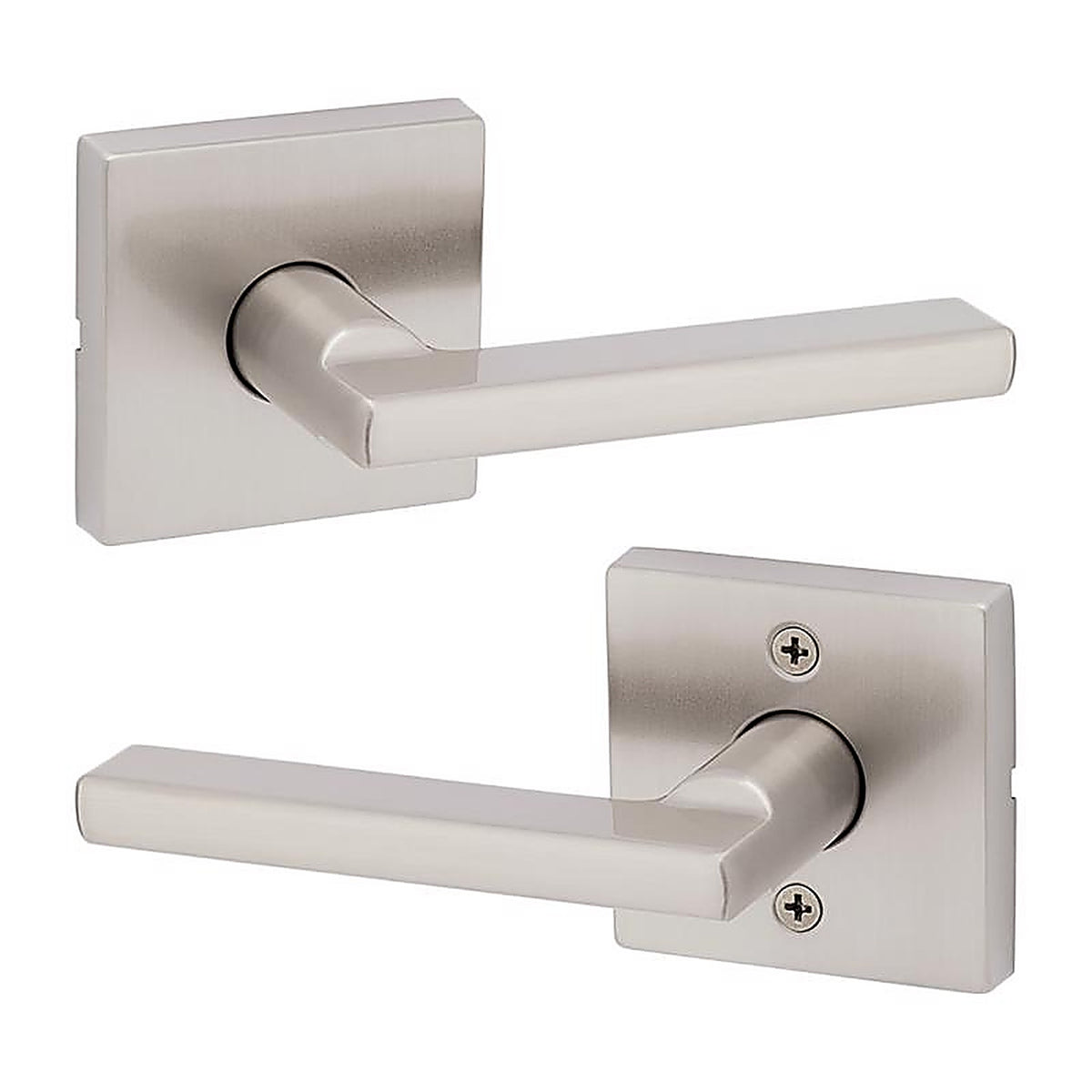 Kwikset 97200-854 Halifax Satin Nickel Passage Lever Right or Left Handed